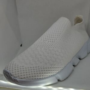 Women's White Athletic Slip-On Shoes